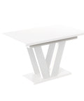 Ausziehbarer Esstisch "Lara White" 130-210cm (Weiß Hochglanz) von Endo-Möbel bei coso-home