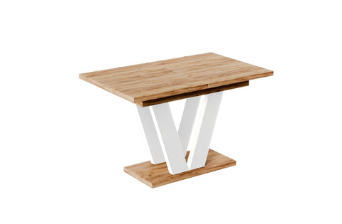 Ausziehbarer Esstisch "Lara White" 130-210cm (Eiche Artisan) von Endo-Möbel bei coso-home