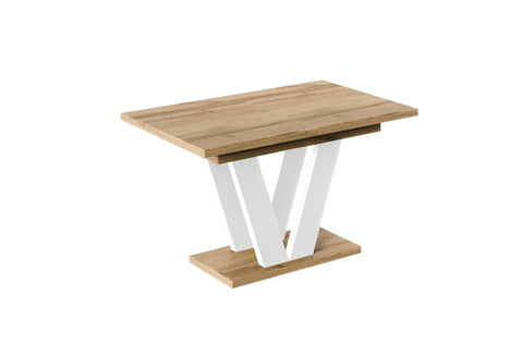 Ausziehbarer Esstisch "Lara White" 130-210cm (Eiche Wotan) von Endo-Möbel bei coso-home