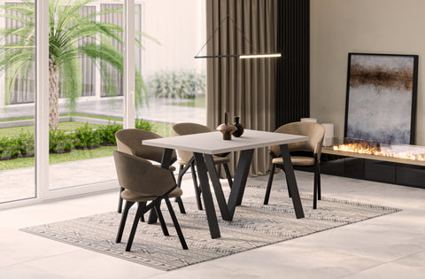 Ausziehbarer Esstisch "Lungo" 130-405cm (Kaschmir Beige) von Endo-Möbel bei coso-home