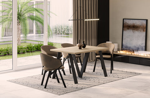 Ausziehbarer Esstisch "Lungo" 130-405cm (Eiche Cremona) von Endo-Möbel bei coso-home