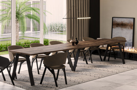 Ausziehbarer Esstisch "Lungo" 130-405cm (Eiche Monastery) von Endo-Möbel bei coso-home