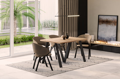 Ausziehbarer Esstisch "Lungo" 130-405cm (Eiche Craft Gold) von Endo-Möbel bei coso-home