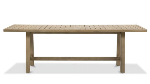 Furrore Marigold 8+1 Garten-Essgruppe aus Akazienholz Beige Handgeflochten 230x100cm