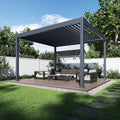 Gutroof Pergola "Deluxe Automatic" 3,6x4m - elektrisches Lamellendach, LED, Anthrazit von Gutroof bei coso-home