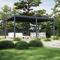 Gutroof Pergola "Deluxe Automatic" 3,6x5,3m - elektrisch, LED, Anthrazit von Gutroof bei coso-home