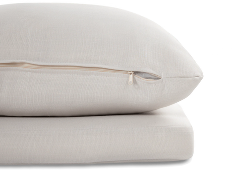 Furrore Marigold Balkonset 2+1 Akazienholz Helles Teakholz Grau – Handgeflochtene Sessel & Kaffeetisch