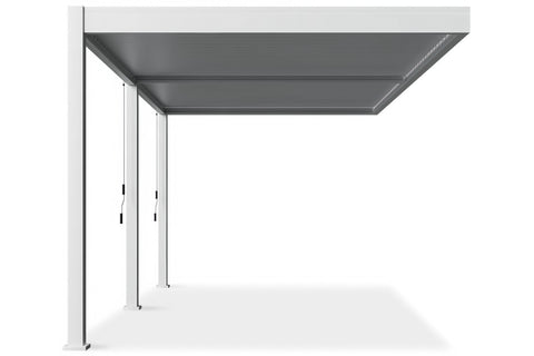 Gutroof Pergola "Elegance Wall" 3x6m - manuell, Wandmontage, Weiß von Gutroof bei coso-home