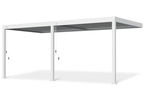 Gutroof Pergola "Elegance Wall" 3x6m - manuell, Wandmontage, Weiß von Gutroof bei coso-home