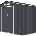 Hardmaister Gerätehaus Hudson 277 x 191 cm Anthrazit Metallschuppen mit Satteldach