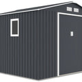 Hardmaister Metall-Gerätehaus Hudson 277 x 255 cm Anthrazit - Satteldach Gartenhaus