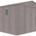 Hardmaister Metall Gerätehaus Hudson 277x255 cm Grau-Eiche 6.5 m² Gartenhaus