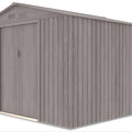 Hardmaister Metall Gerätehaus Hudson 277x255 cm Grau-Eiche 6.5 m² Gartenhaus