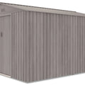 Hardmaister Metall Gerätehaus Hudson 277 x 319 cm Grau-Eiche - Satteldach Gartenhaus