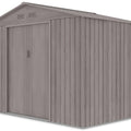 Hardmaister Metall Gerätehaus Hudson 277x191 cm Grau-Eiche Satteldach Gartenschuppen