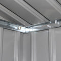 Hardmaister Metall Gerätehaus Hudson 277 x 319 cm Grau-Eiche - Satteldach Gartenhaus