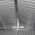 Hardmaister Metall Gerätehaus Hudson 277x191 cm Grau-Eiche Satteldach Gartenschuppen