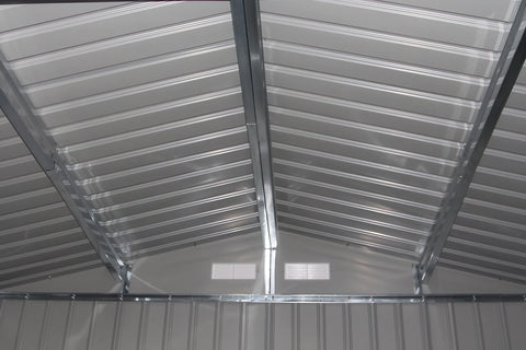 Hardmaister Metall Gerätehaus HUDSON 277x191 cm Eiche-Braun Gartenhaus mit Satteldach