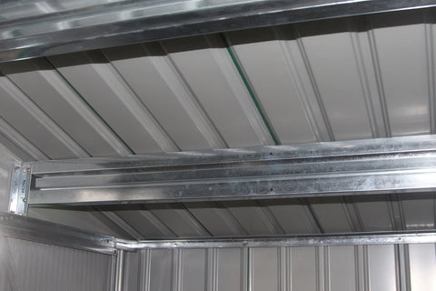 Hardmaister Metallgerätehaus Hudson 277x319 cm Eiche-Braun - Satteldach Schuppen mit Schiebetür