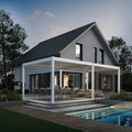 Gutroof Pergola "Deluxe" 3,6x7,2m - elektrisches Lamellendach, LED, Aluminium, Weiß von Gutroof bei coso-home