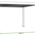 Gutroof Pergola "Deluxe Automatic" 3,6x4m - elektrisches Lamellendach, LED, Anthrazit von Gutroof bei coso-home
