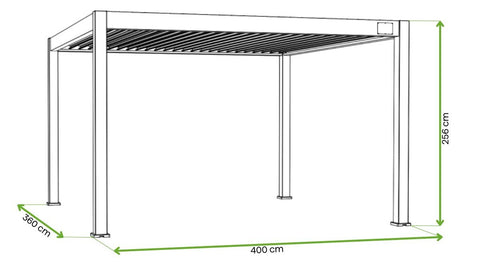 Gutroof Pergola "Deluxe Automatic" 3,6x4m - elektrisches Lamellendach, LED, Anthrazit von Gutroof bei coso-home