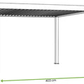 Gutroof Pergola Deluxe Pro Automatic 4x4 m LED Weiß Aluminium Terrassenüberdachung