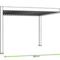 Gutroof Elektrische Pergola DELUXE PRO AUTOMATIC 3x4m Weiß mit LED-Beleuchtung