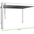 Gutroof Pergola Deluxe 3,6 x 4 m Anthrazit - Aluminium Terrassenüberdachung mit Lamellendach
