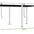 Gutroof Aluminium Pergola Deluxe 3,6 x 7,2 m Anthrazit mit Lamellendach