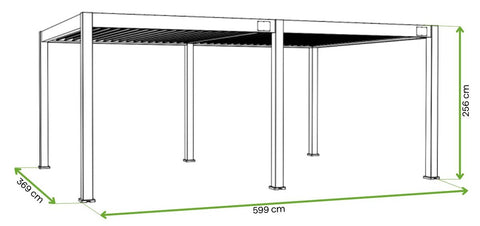 Gutroof Pergola "Deluxe Automatic" 3,6x6m - elektrisch, LED, Weiß von Gutroof bei coso-home