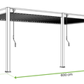 Gutroof Pergola "Elegance Wall" 3x6m - manuell, Wandmontage, Weiß von Gutroof bei coso-home