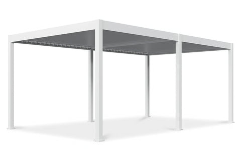 Gutroof Pergola "Deluxe Automatic" 3,6x6m - elektrisch, LED, Weiß von Gutroof bei coso-home
