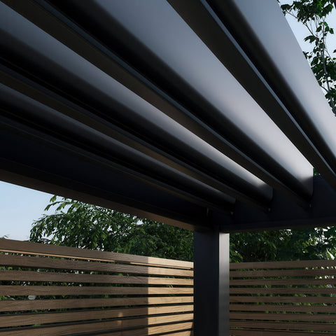 Gutroof Pergola "Deluxe" 3,6x6m - manuell, Aluminium, Anthrazit von Gutroof bei coso-home