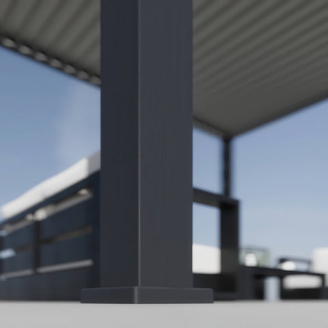 Gutroof Pergola "Deluxe Pro Automatic" 4x8m - elektrisch, LED, Anthrazit von Gutroof bei coso-home