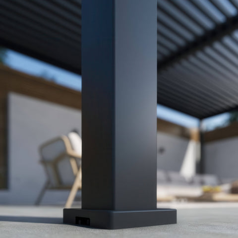 Gutroof Pergola "Deluxe" 3,6x6m - manuell, Aluminium, Anthrazit von Gutroof bei coso-home