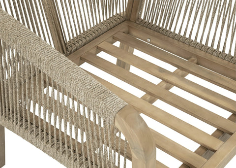 FURRORE MARIGOLD Caffe Lounge-Set – 5-Sitzer Gartenmöbel aus Akazienholz in Beige