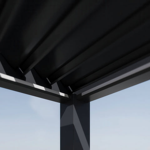 Gutroof Pergola "Deluxe Pro Automatic" 4x8m - elektrisch, LED, Anthrazit von Gutroof bei coso-home